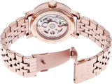 Buy Shop Fossil Boyfriend Automatic Skeleton Rose Gold Dial Rose Gold Steel Strap Watch for Women - ME3065 USA Online