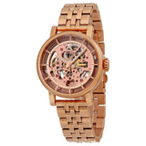Buy Shop Fossil Boyfriend Automatic Skeleton Rose Gold Dial Rose Gold Steel Strap Watch for Women - ME3065 USA Online