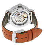 Buy Shop Fossil Boyfriend Automatic Skeleton Silver Dial Brown Leather Strap Watch for Women - ME3109 USA Online