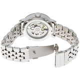 Buy Shop Fossil Boyfriend Automatic Skeleton Silver Dial Silver Steel Strap Watch for Women - ME3067 USA Online