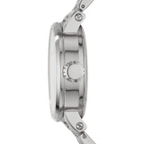 Buy Shop Fossil Boyfriend Automatic Skeleton Silver Dial Silver Steel Strap Watch for Women - ME3067 USA Online