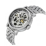 Buy Shop Fossil Boyfriend Automatic Skeleton Silver Dial Silver Steel Strap Watch for Women - ME3067 USA Online
