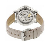 Buy Shop Fossil Boyfriend Automatic Skeleton Silver Dial White Leather Strap Watch for Women - ME3069 USA Online