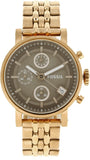 Buy Shop Fossil Boyfriend Chronograph Brown Dial Rose Gold Steel Strap Watch for Women - ES3494 USA Online