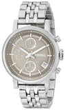 Buy Shop Fossil Boyfriend Chronograph Brown Dial Silver Steel Strap Watch for Women - ES3747 USA Online