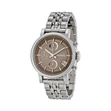 Buy Shop Fossil Boyfriend Chronograph Brown Dial Silver Steel Strap Watch for Women - ES3747 USA Online