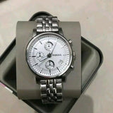 Buy Shop Fossil Boyfriend Chronograph Silver Dial Silver Steel Strap Watch for Women - ES2198 USA Online