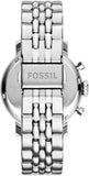Buy Shop Fossil Boyfriend Chronograph Silver Dial Silver Steel Strap Watch for Women - ES2198 USA Online