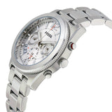 Buy Shop Fossil Boyfriend Chronograph Silver Dial Silver Steel Strap Watch for Women - ES2198 USA Online