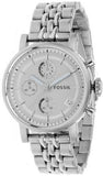Buy Shop Fossil Boyfriend Chronograph Silver Dial Silver Steel Strap Watch for Women - ES2198 USA Online