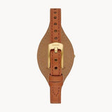 Buy Shop Fossil Boyfriend Chronograph White Dial Brown Leather Strap Watch for Women - ES3837 USA Online