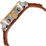 Buy Shop Fossil Boyfriend Chronograph White Dial Brown Leather Strap Watch for Women - ES3837 USA Online