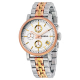 Buy Shop Fossil Boyfriend Chronograph White Dial Two Tone Steel Strap Watch for Women - ES3840 USA Online