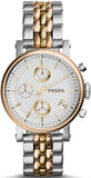 Buy Shop Fossil Boyfriend Chronograph White Dial Two Tone Steel Strap Watch for Women - ES3840 USA Online