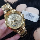 Buy Shop Fossil Boyfriend Gold Dial Gold Steel Strap Watch for Women - ES3884 USA Online