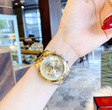 Buy Shop Fossil Boyfriend Gold Dial Gold Steel Strap Watch for Women - ES3884 USA Online