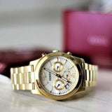 Buy Shop Fossil Boyfriend Gold Dial Gold Steel Strap Watch for Women - ES3884 USA Online