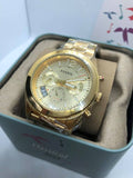 Buy Shop Fossil Boyfriend Gold Dial Gold Steel Strap Watch for Women - ES3884 USA Online