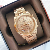 Buy Shop Fossil Boyfriend Gold Dial Gold Steel Strap Watch for Women - ES3884 USA Online