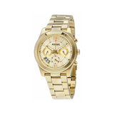 Buy Shop Fossil Boyfriend Gold Dial Gold Steel Strap Watch for Women - ES3884 USA Online