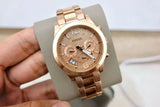 Buy Shop Fossil Boyfriend Multifunction Rose Gold Dial Rose Gold Steel Strap Watch for Women - ES3885 USA Online
