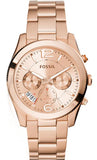 Buy Shop Fossil Boyfriend Multifunction Rose Gold Dial Rose Gold Steel Strap Watch for Women - ES3885 USA Online