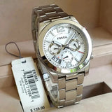 Buy Shop Fossil Boyfriend Multifunction Silver Dial Silver Steel Strap Watch for Women - ES3883 USA Online