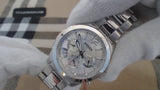 Buy Shop Fossil Boyfriend Multifunction Silver Dial Silver Steel Strap Watch for Women - ES3883 USA Online