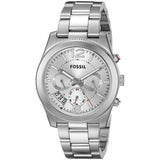 Buy Shop Fossil Boyfriend Multifunction Silver Dial Silver Steel Strap Watch for Women - ES3883 USA Online