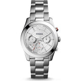 Buy Shop Fossil Boyfriend Multifunction Silver Dial Silver Steel Strap Watch for Women - ES3883 USA Online