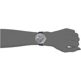 Buy Shop Fossil Boyfriend Skeleton Blue Dial Blue Leather Strap Watch for Women - ME3136 USA Online