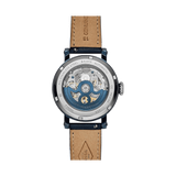 Buy Shop Fossil Boyfriend Skeleton Blue Dial Blue Leather Strap Watch for Women - ME3136 USA Online