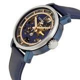 Buy Shop Fossil Boyfriend Skeleton Blue Dial Blue Leather Strap Watch for Women - ME3136 USA Online