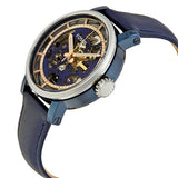 Buy Shop Fossil Boyfriend Skeleton Blue Dial Blue Leather Strap Watch for Women - ME3136 USA Online