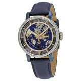 Buy Shop Fossil Boyfriend Skeleton Blue Dial Blue Leather Strap Watch for Women - ME3136 USA Online