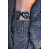Buy Shop Fossil Boyfriend Sport Chronograph Blue Dial Blue Leather Strap Watch for Women - ES4113 USA Online