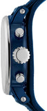 Buy Shop Fossil Boyfriend Sport Chronograph Blue Dial Blue Leather Strap Watch for Women - ES4113 USA Online