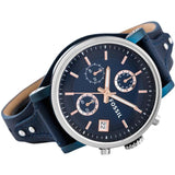 Buy Shop Fossil Boyfriend Sport Chronograph Blue Dial Blue Leather Strap Watch for Women - ES4113 USA Online