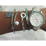 Buy Shop Fossil Boyfriend White Dial Beige Leather Strap Watch for Women - ES3811 USA Online