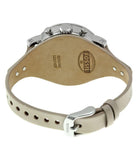 Buy Shop Fossil Boyfriend White Dial Beige Leather Strap Watch for Women - ES3811 USA Online