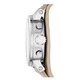 Buy Shop Fossil Boyfriend White Dial Beige Leather Strap Watch for Women - ES3811 USA Online