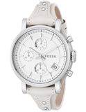 Buy Shop Fossil Boyfriend White Dial Beige Leather Strap Watch for Women - ES3811 USA Online