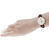 Buy Shop Fossil Boyfriend White Dial Brown Leather Strap Watch for Women - ES3616 USA Online
