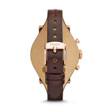 Buy Shop Fossil Boyfriend White Dial Brown Leather Strap Watch for Women - ES3616 USA Online