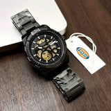 Buy Shop Fossil Bronson Automatic Skeleton Black Dial Black Steel Strap Watch for Men - ME3217 USA Online