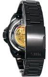 Buy Shop Fossil Bronson Automatic Skeleton Black Dial Black Steel Strap Watch for Men - ME3217 USA Online