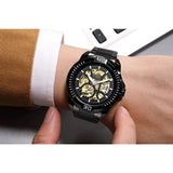 Buy Shop Fossil Bronson Automatic Skeleton Black Dial Black Steel Strap Watch for Men - ME3217 USA Online