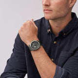 Buy Shop Fossil Bronson Automatic Skeleton Black Dial Black Steel Strap Watch for Men - ME3256 USA Online