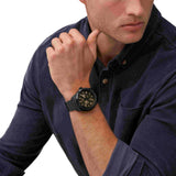 Buy Shop Fossil Bronson Automatic Skeleton Black Dial Black Steel Strap Watch for Men - ME3256 USA Online