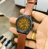 Buy Shop Fossil Bronson Automatic Skeleton Black Dial Brown Leather Strap Watch for Men - ME3219 USA Online